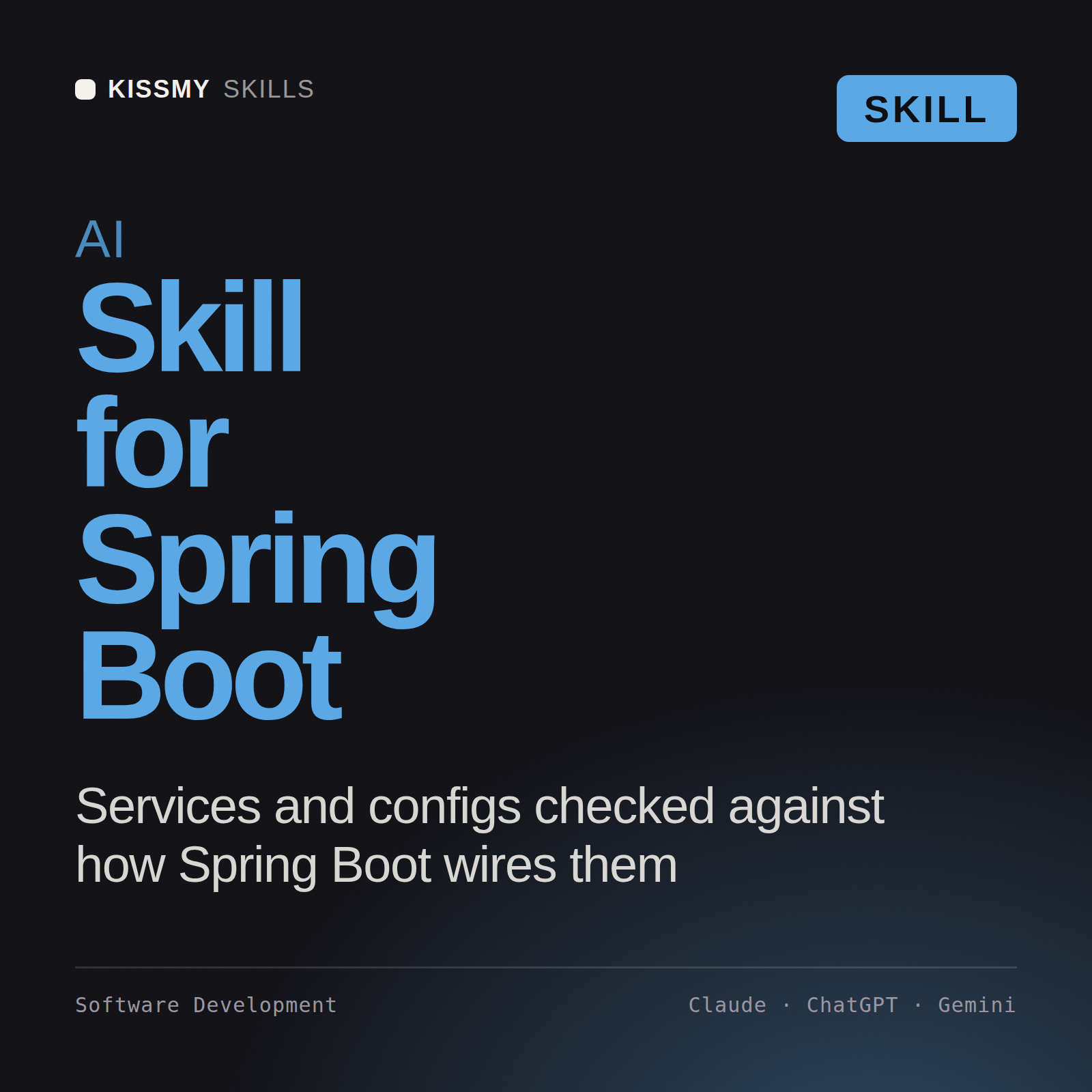 AI Skill for Spring Boot AI skill by KissMySkills, cover