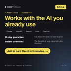 The AI Skill for Todoist & TickTick AI skill works with Claude, ChatGPT, Gemini and any AI chat, 30-day money-back guarantee