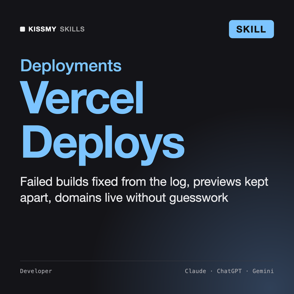 AI Skill for Vercel AI skill by KissMySkills, cover