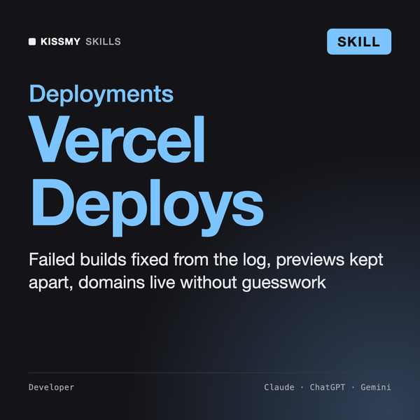 AI Skill for Vercel AI skill by KissMySkills, cover