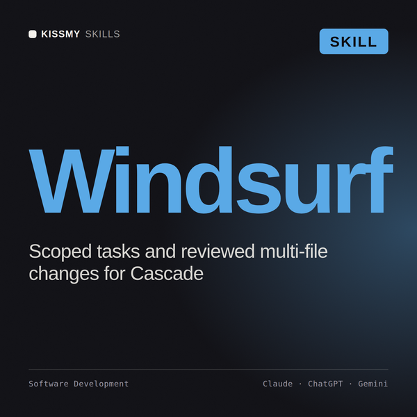 Windsurf AI skill by KissMySkills, cover