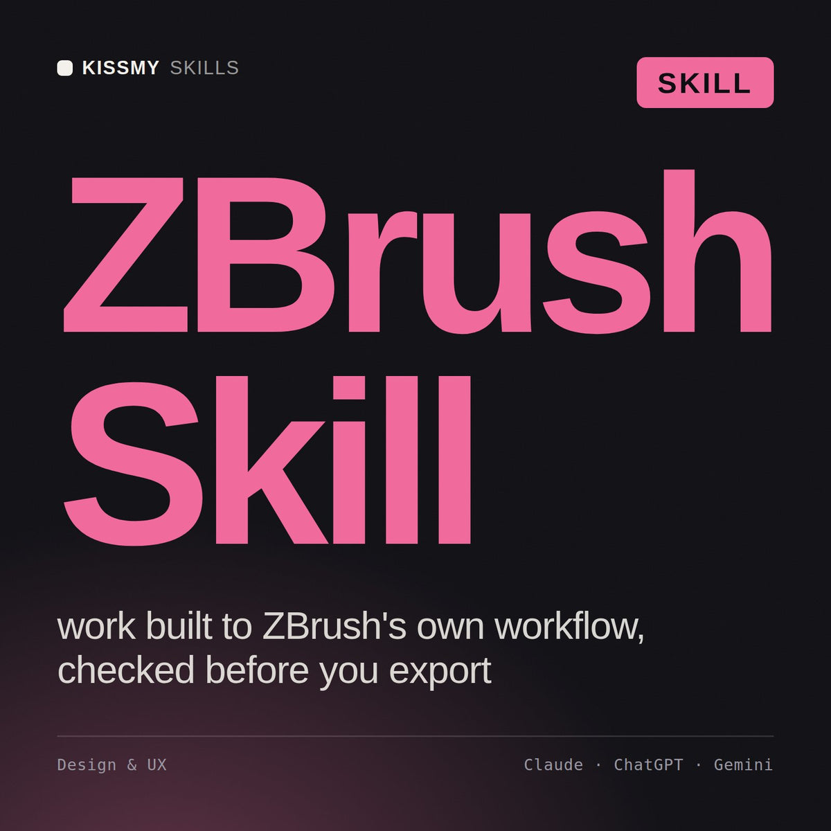 ZBrush Skill AI skill by KissMySkills, cover