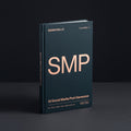 Social Media Post Generator prompts for Claude by KissMySkills, deep midnight-teal laid paper cover with the monogram SMP