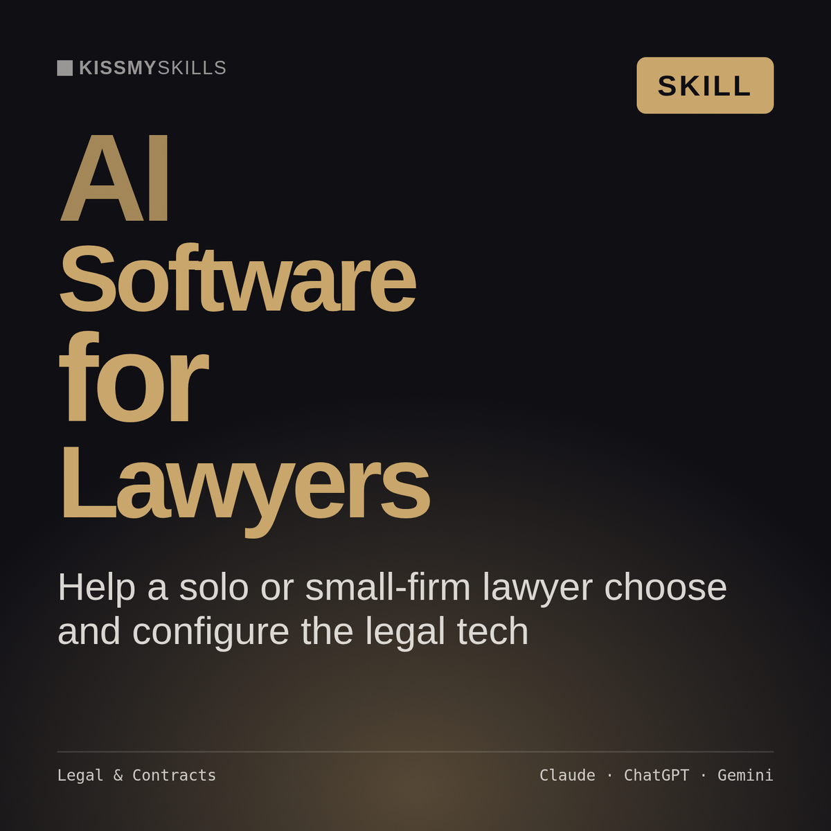 AI Software for Lawyers AI skill by KissMySkills, cover