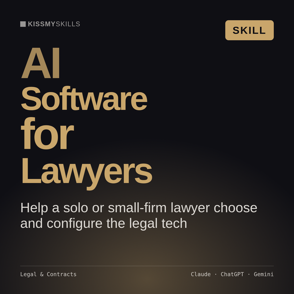 AI Software for Lawyers AI skill by KissMySkills, cover