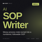 AI SOP Writer AI skill by KissMySkills, cover