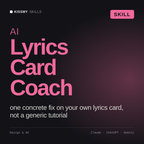 AI Lyrics Card Coach AI skill by KissMySkills, cover