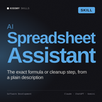AI Spreadsheet Assistant AI skill by KissMySkills, cover
