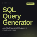 SQL Query Generator AI prompt by KissMySkills, cover