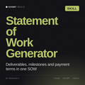 Statement of Work Generator AI skill by KissMySkills, cover