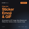 AI Sticker, Emoji & GIF Prompt Pack by KissMySkills, cover