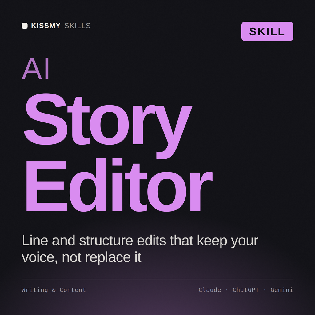 AI Story Editor AI skill by KissMySkills, cover