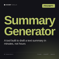 Summary Generator AI prompt by KissMySkills, cover