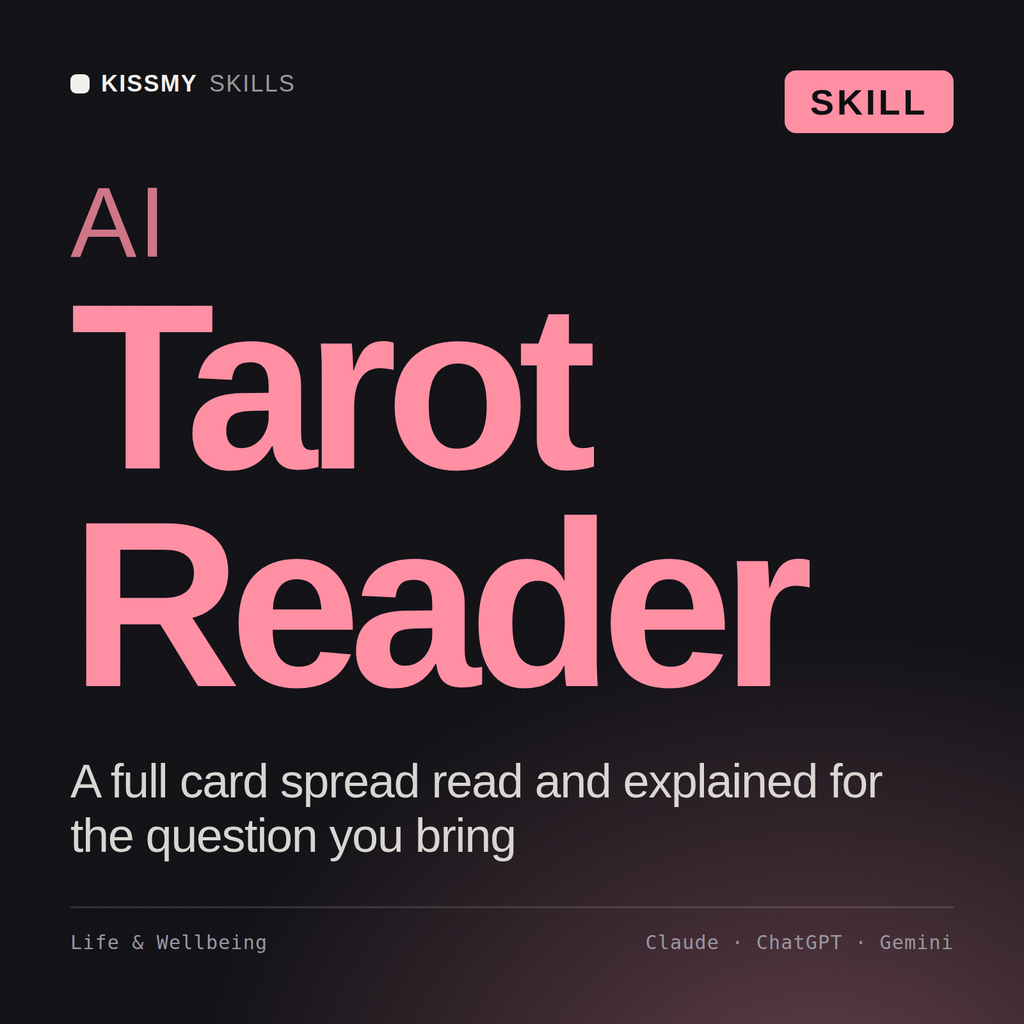 AI Tarot Reader AI skill by KissMySkills, cover