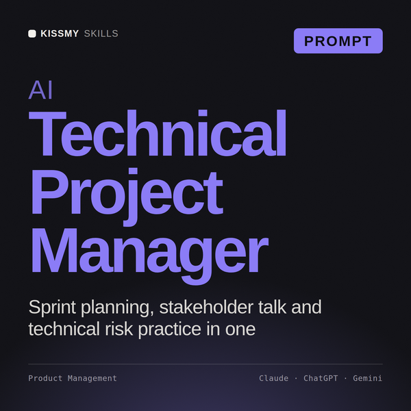 AI Technical Project Manager AI prompt by KissMySkills, cover