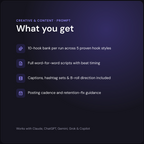 AI TikTok Hook Script Generator — what you get