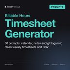 AI Timesheet Generator by KissMySkills, cover