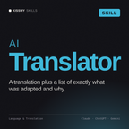 AI Translator AI skill by KissMySkills, cover