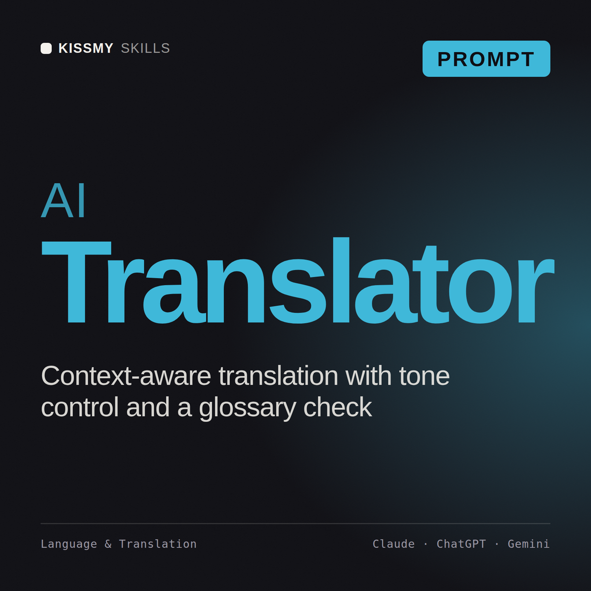 AI Translator AI prompt by KissMySkills, cover