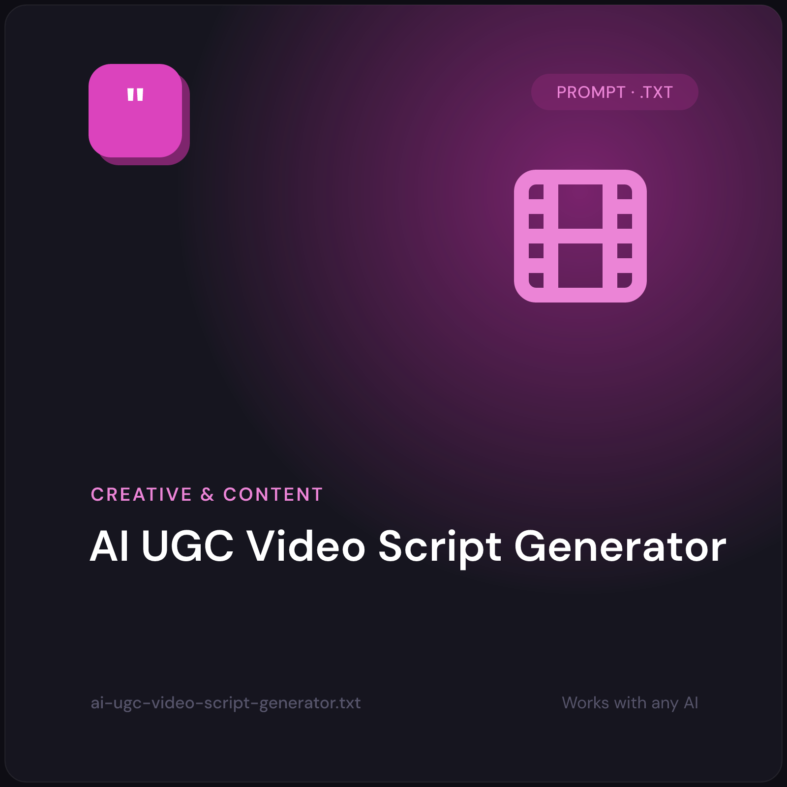 AI UGC Video Script Generator — cover