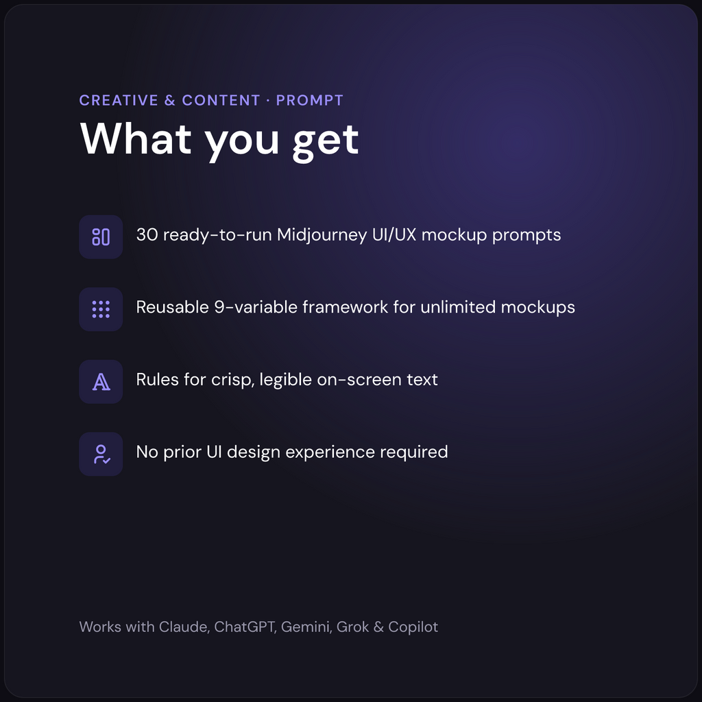 AI UI Design Prompt Generator — what you get