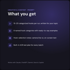 AI Video Hook Generator — what you get