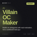 AI Villain OC Maker AI prompt by KissMySkills, cover