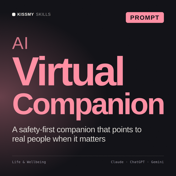 AI Virtual Companion AI prompt by KissMySkills, cover