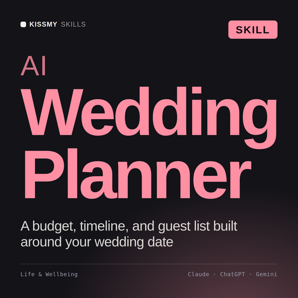 AI Wedding Planner AI skill by KissMySkills, cover