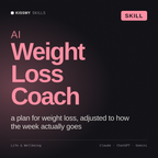 AI Weight Loss Coach AI skill by KissMySkills, cover