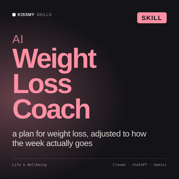 AI Weight Loss Coach AI skill by KissMySkills, cover