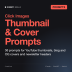 AI YouTube Thumbnail & Blog Cover Prompt Pack by KissMySkills, cover