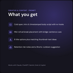 AI YouTube Video Script Writer — what you get