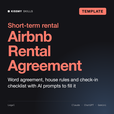 Airbnb Rental Agreement Template - Short-Term Rental Agreement and House Rules