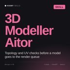 3D Modeller, Aitor AI skill by KissMySkills, cover