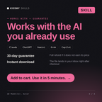 The 3D Modeller, Aitor AI skill works with Claude, ChatGPT, Gemini and any AI chat, 30-day money-back guarantee