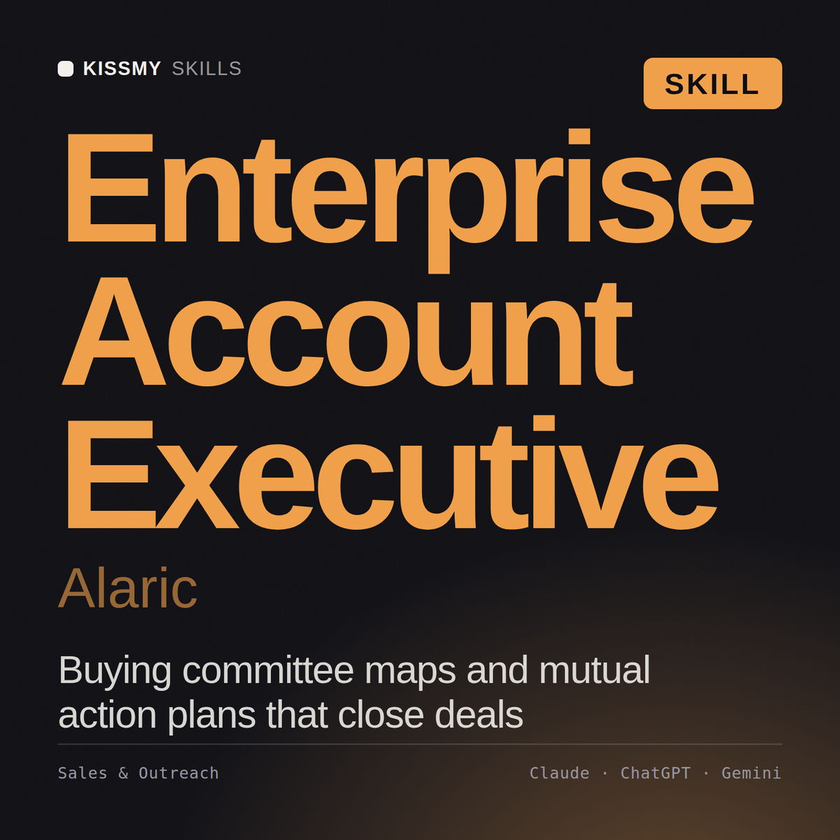 Enterprise Account Executive, Alaric AI skill by KissMySkills, cover