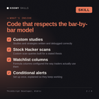 What's inside the ThinkScript Developer, Aldric AI skill: Custom studies, Stock Hacker scans, Watchlist columns, Conditional alerts
