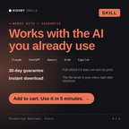 The ThinkScript Developer, Aldric AI skill works with Claude, ChatGPT, Gemini and any AI chat, 30-day money-back guarantee