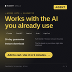 The Candidate Screening, Alice AI agent works with Claude, ChatGPT, Gemini and any AI chat, 30-day money-back guarantee