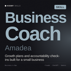 Business Coach, Amadea AI skill by KissMySkills, cover