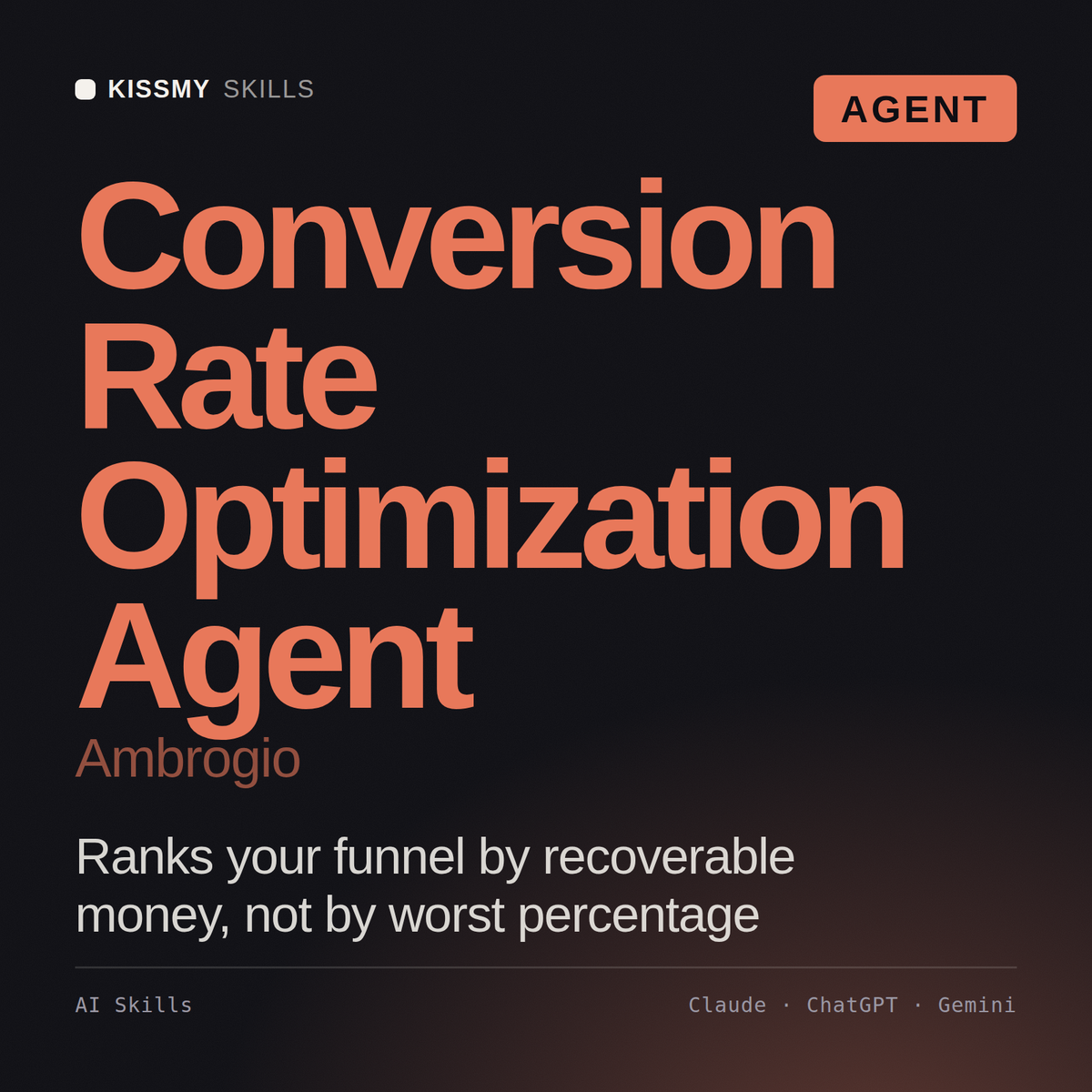 Conversion Rate Optimization Agent, Ambrogio AI agent by KissMySkills, cover