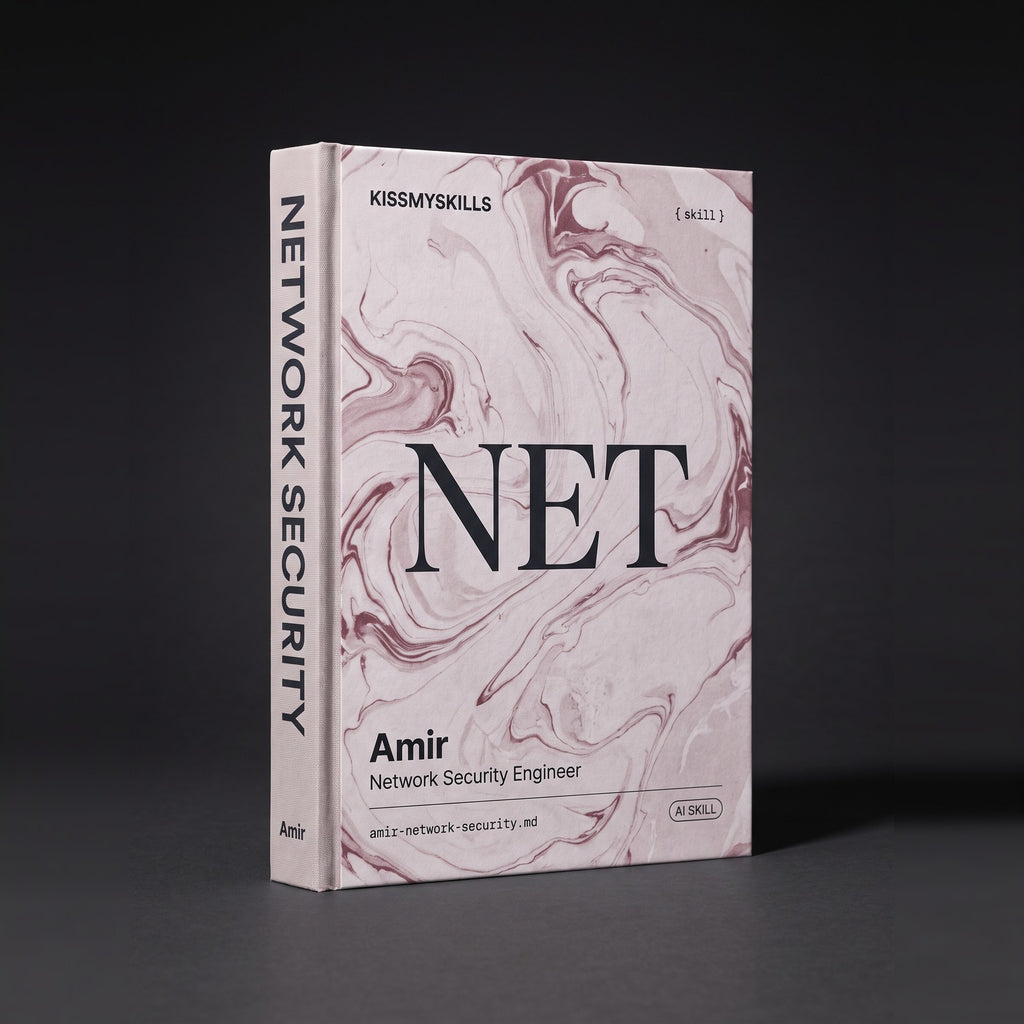 Network Security Engineer Claude skill by KissMySkills, hardcover volume cover