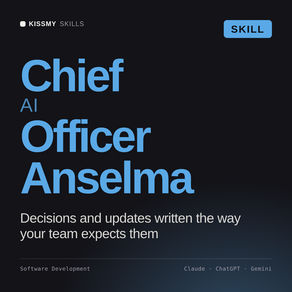 Chief AI Officer, Anselma AI skill by KissMySkills, cover