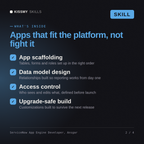 What's inside the ServiceNow App Engine Developer, Ansgar AI skill: App scaffolding, Data model design, Access control, Upgrade-safe build