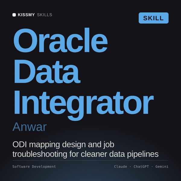 Oracle Data Integrator, Anwar AI skill by KissMySkills, cover