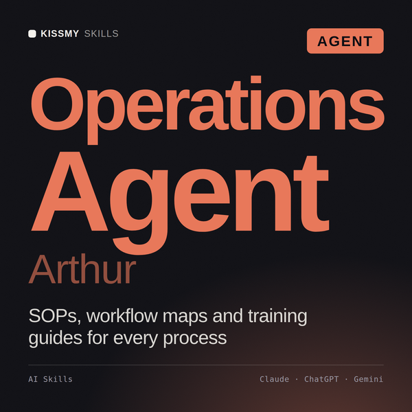 Operations Agent, Arthur AI agent by KissMySkills, cover