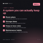 What's inside the Home Organiser, Astrid AI skill: Room plans, Storage ideas, Keep-or-toss rules, Maintenance habits