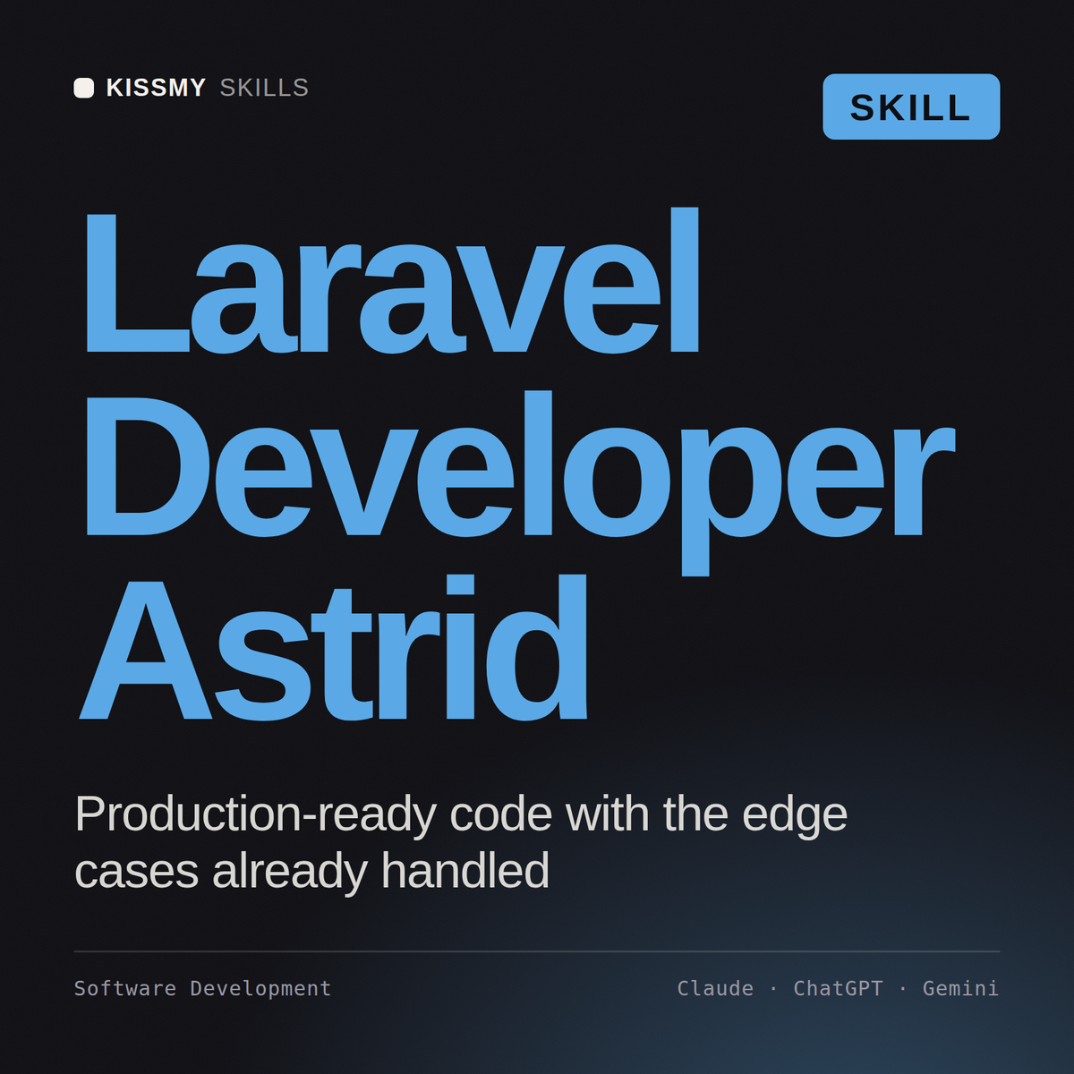 Laravel Developer, Astrid AI skill by KissMySkills, cover
