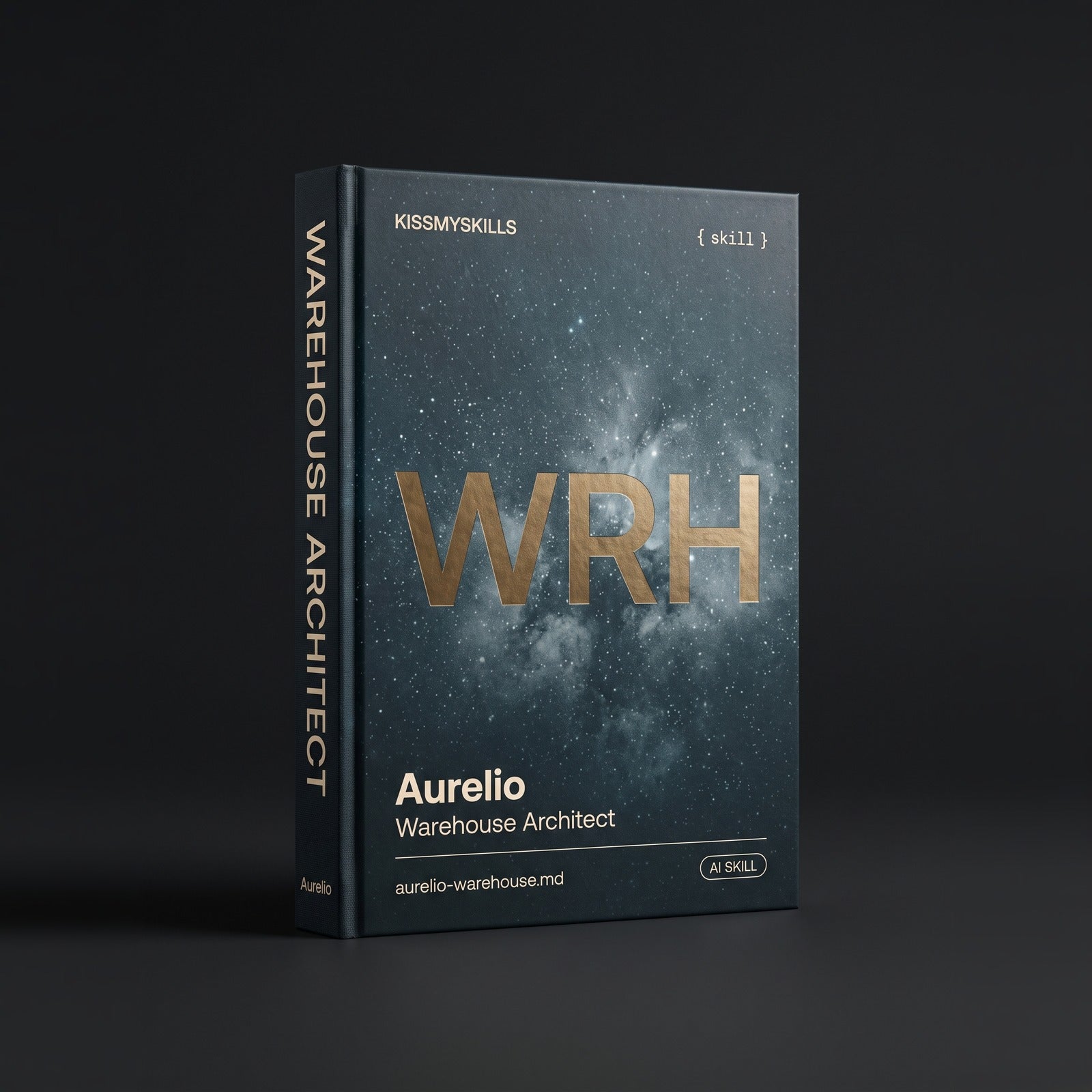 Aurelio - Data Modeler & Warehouse Architect Claude skill by KissMySkills, hardcover volume cover